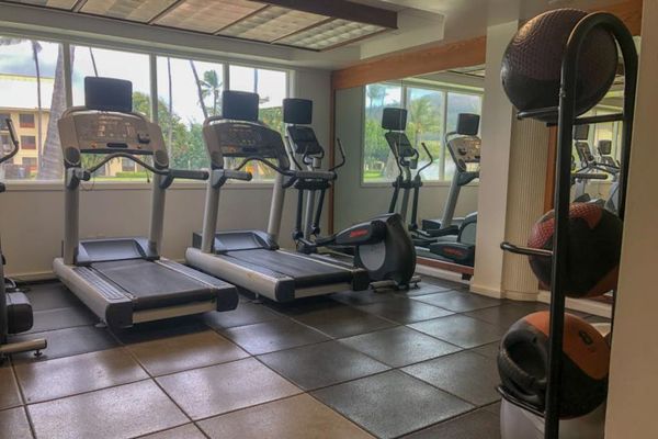 Well-Equipped Fitness Center With Island Views
