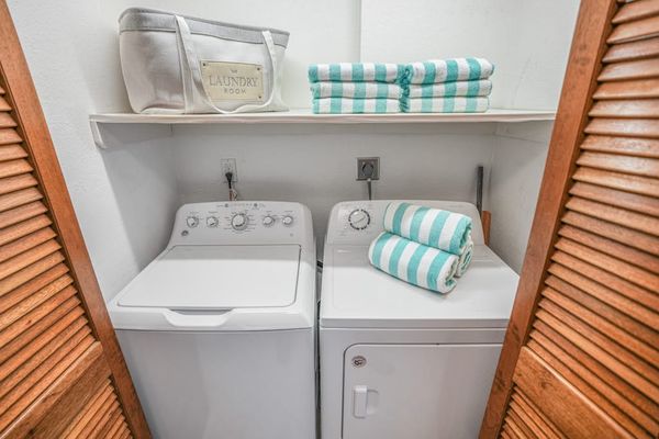 Washer and dryer for use during your stay