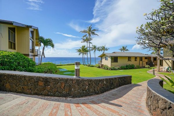 Condo walkways  with great views of the ocean