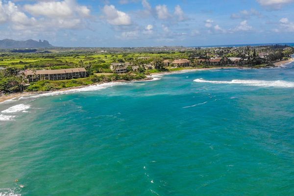 Panoramic aerial view of the pristine coastline