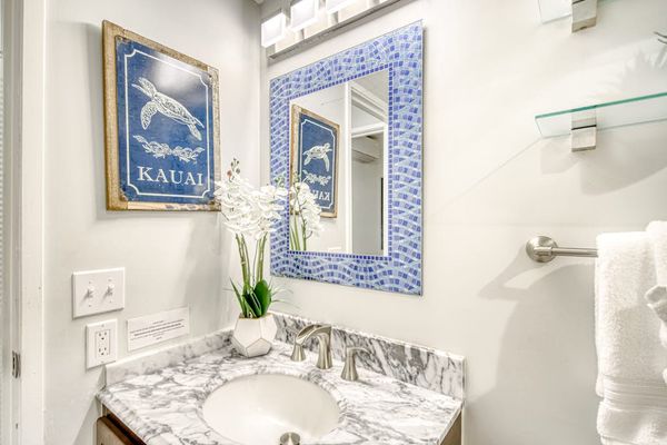 Beautiful Bathroom Vanity With Coastal Details