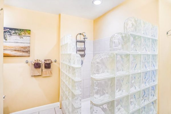 Sunlit Glass-Enclosed Shower