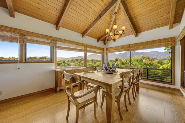 Sunlit Mountain View Dining Area