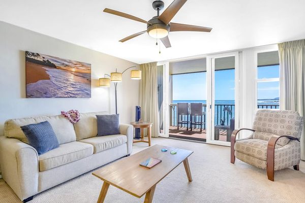 Relaxing Living Room With Ocean Views