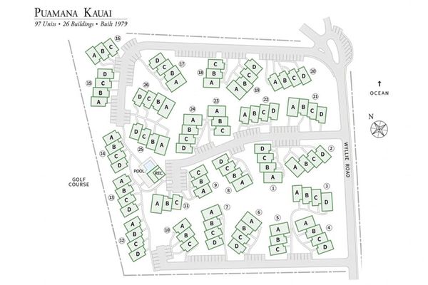 Detailed layout map of the resort community