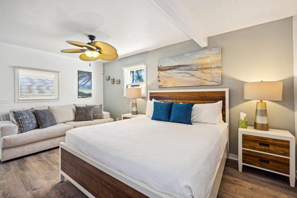 Guest bedroom with king bed