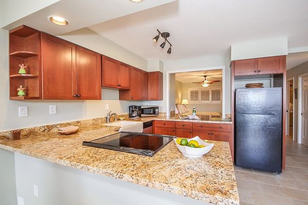 Fully sticked kitchen for all of the chef's needs.