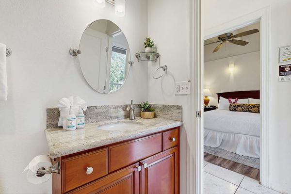 Bright Bathroom With Modern Vanity