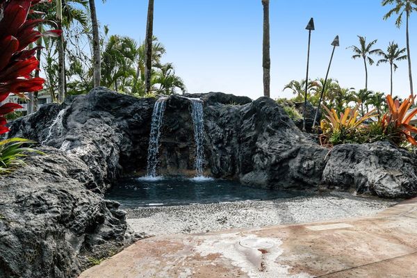 Tropical Waterfall Poolside Retreat