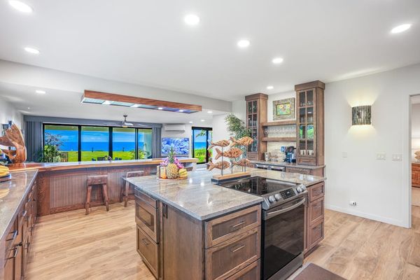 Spacious kitchen with a large island for gathering