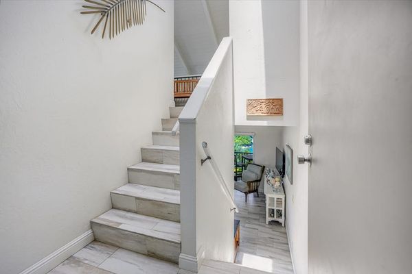 Private staircase leading to your island retreat.