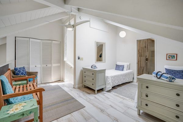 Relax in the inviting loft with comfortable twin beds.