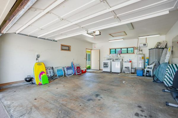 Spacious Garage With Beach Gear Storage