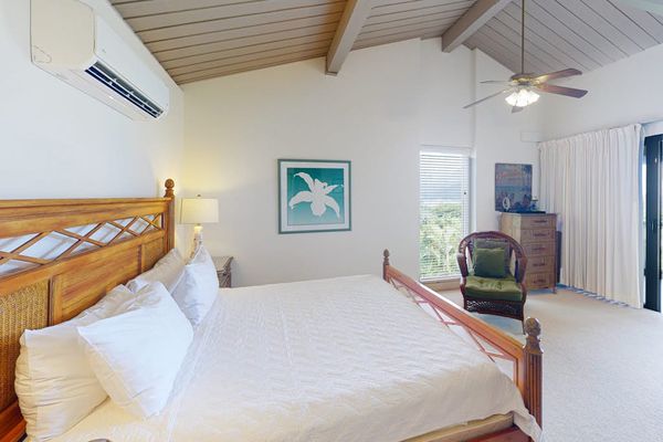 Peaceful bedroom offers a calming retreat for slow vacation mornings