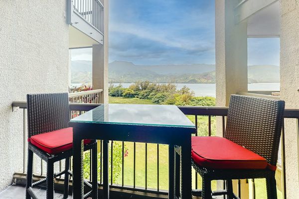 Relax with morning coffee while enjoying peaceful views from balcony