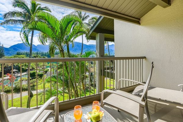Enjoy fresh tropical breezes from this peaceful covered balcony space
