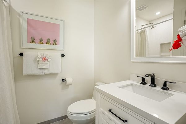 Bright Bathroom With Modern Comforts