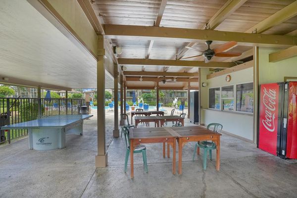 Shaded Outdoor Pavilion With Dining Space