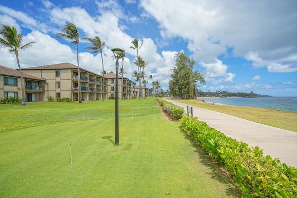 Scenic Seaside Lawn Along The Shore