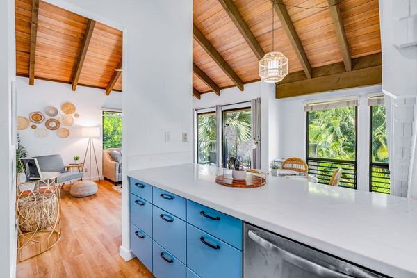 Bright Kitchen With Tropical Views