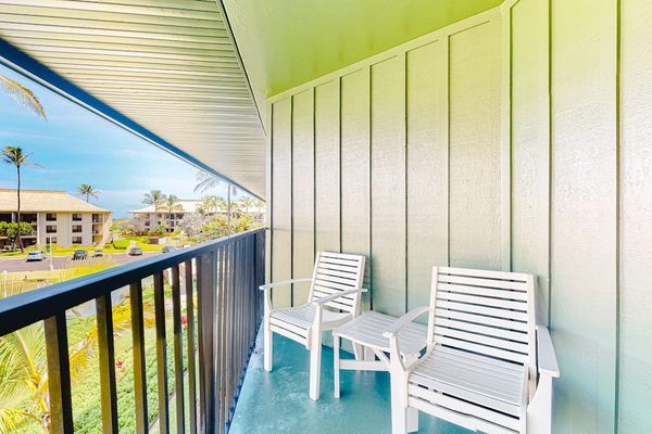 Enjoy peaceful mornings with coffee on the private lanai