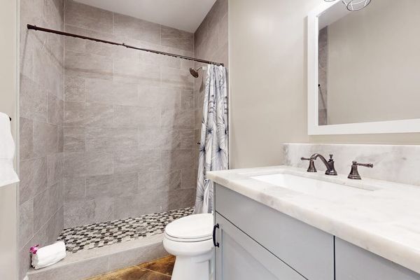 Refresh In A Stylish Walk-In Shower