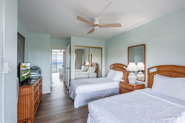 Just as much comfort for the guests - two twin beds with access to your private lanai.