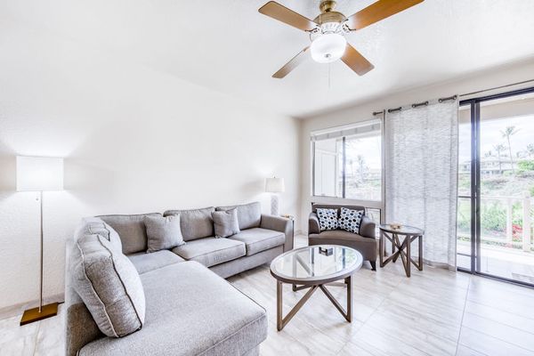 Bright living room with comfortable seating and natural light