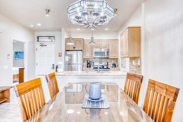 Bright dining space conveniently located beside the kitchen
