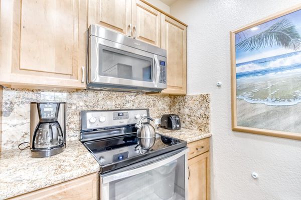 Well-appointed kitchen with everything needed for home cooking