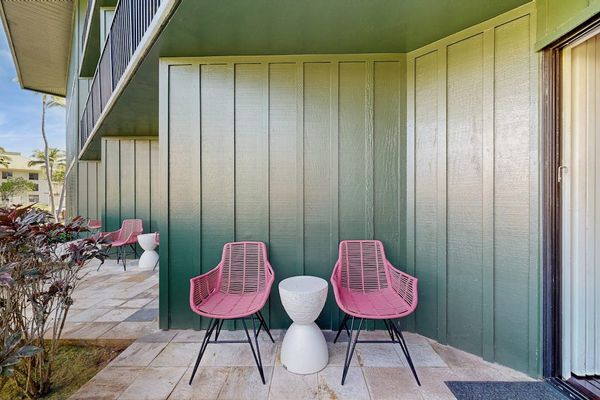 Lanai with outdoor seating for enjoying fresh air