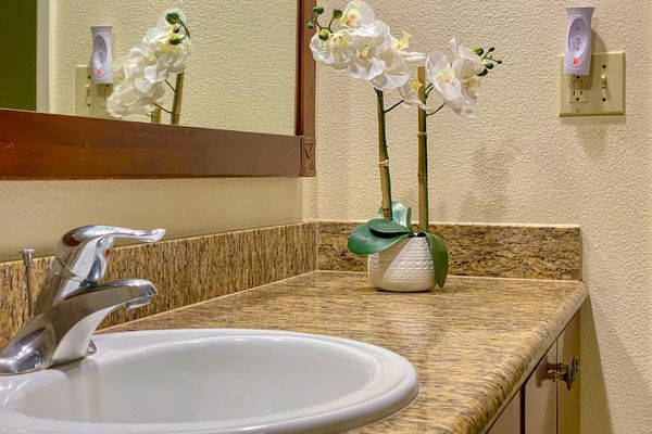 Elegant vanity with ample space