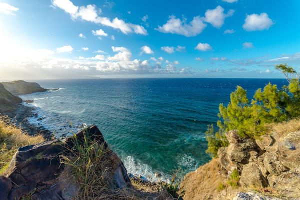 Dramatic ocean cliffs and endless blue