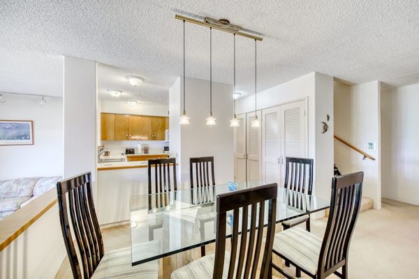 Bright dining space beside the kitchen