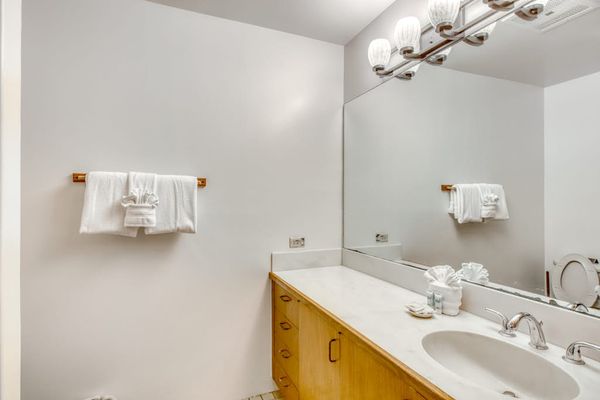 Modern bathroom with a large vanity