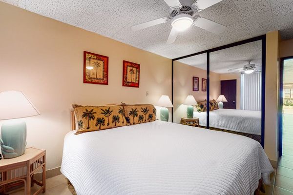Comfortable bedroom with tropical charm