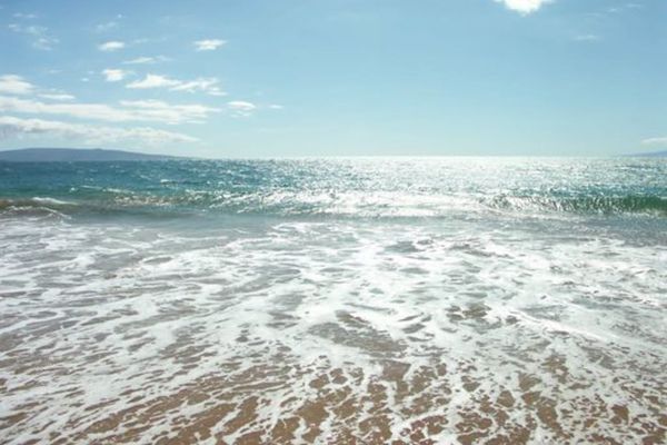 Waves Crashing Along The Shoreline