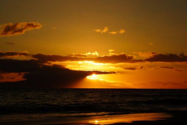 Sunset Skies Over The Pacific Ocean