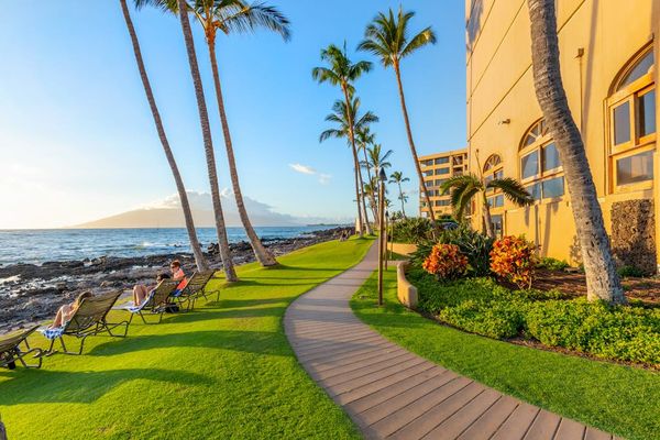 Scenic Oceanfront Walkway For Relaxing Evening Strolls