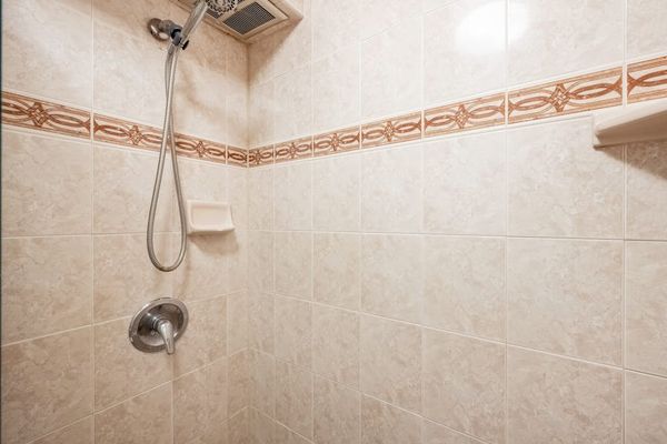 Refreshing Walk-In Shower For Post-Beach Rinses