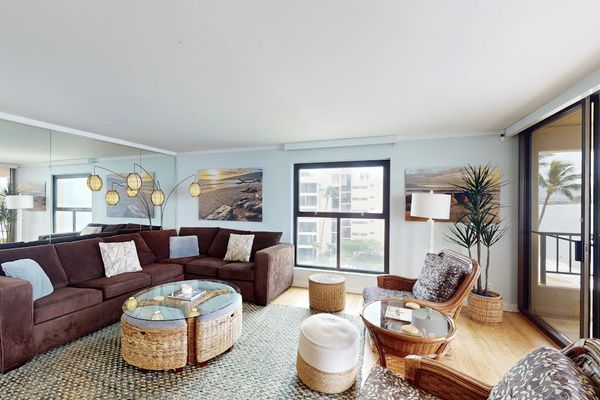 Spacious living room filled with natural light