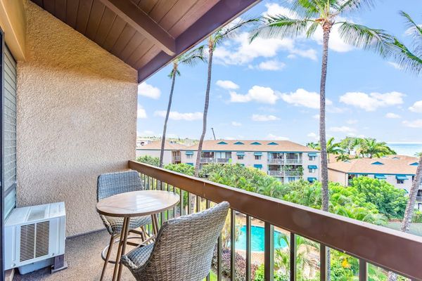 Covered lanai overlooking the tropical surroundings