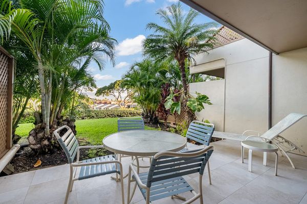 Lanai overlooking tropical gardens
