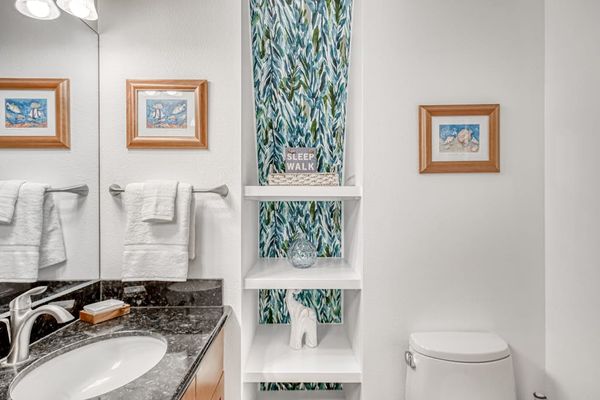 Bright bathroom with modern finishes