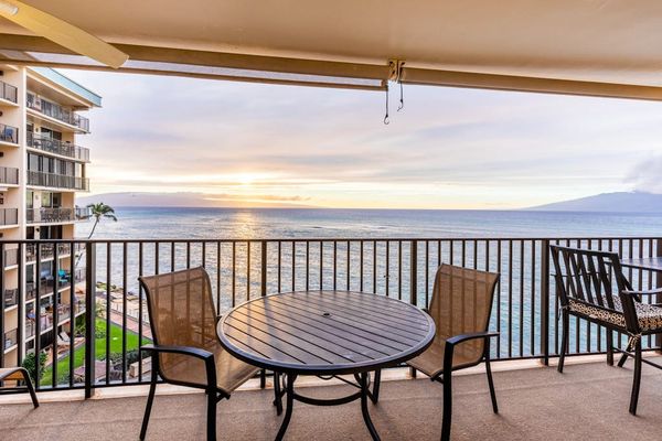 Private lanai that will be just the place to sip a morning cup of coffee or an evening glass of wine as the sun goes down.