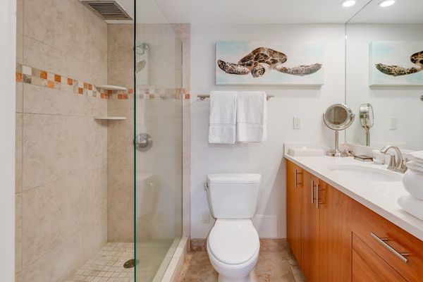 Luxury Bathroom With Glass Walk-In Shower