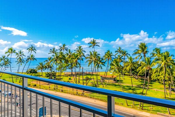 Unobstructed ocean and palm tree views from your private lanai