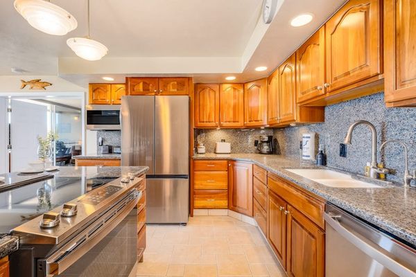 Fabulous new state of the art stainless steel kitchen.