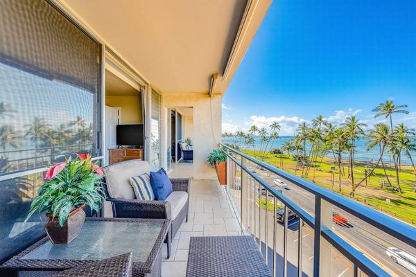 Enjoy the ocean views from your penthouse double lanai balcony.