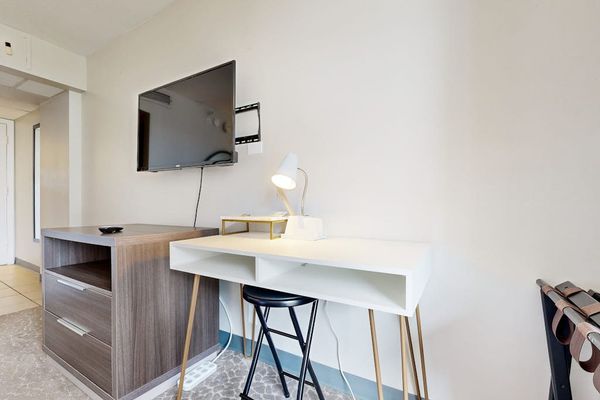 Stay connected, get work done, or enjoy your favorite shows in this versatile space.